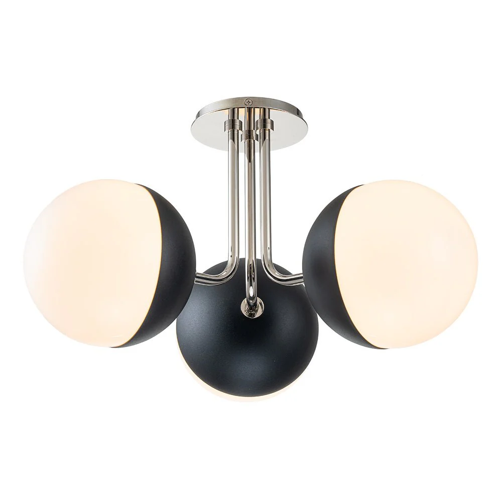 Modern 3-Light Milky Glass Globe Ceiling Light - Image 8