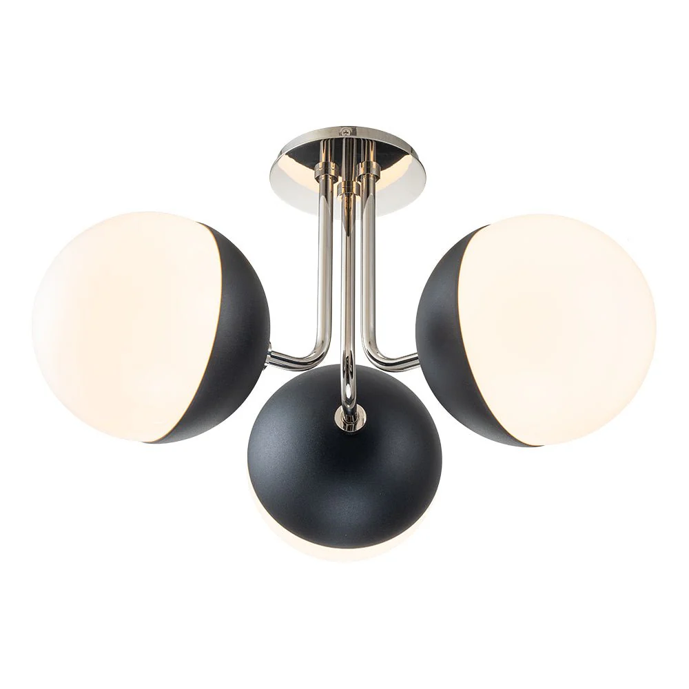 Modern 3-Light Milky Glass Globe Ceiling Light - Image 9