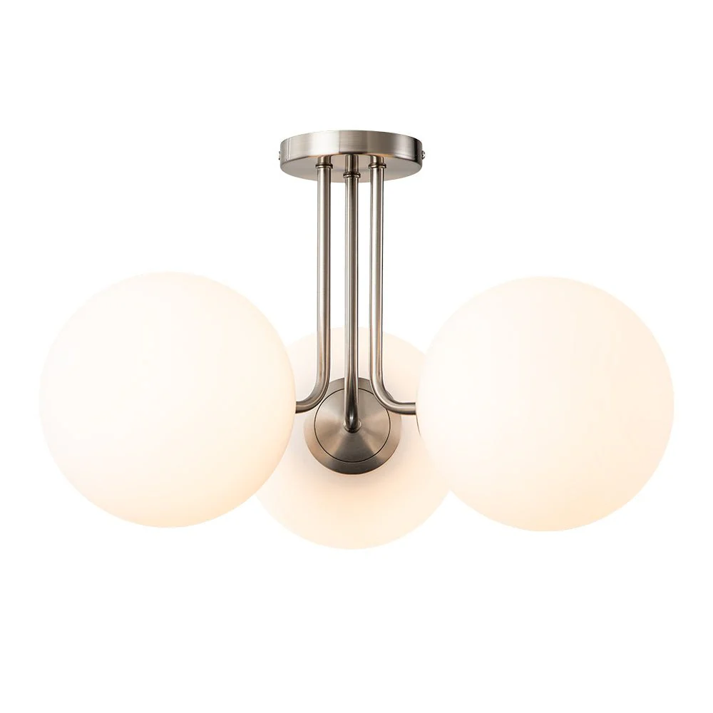 Modern 3-Light Opal Glass Globe Ceiling Light - Image 14
