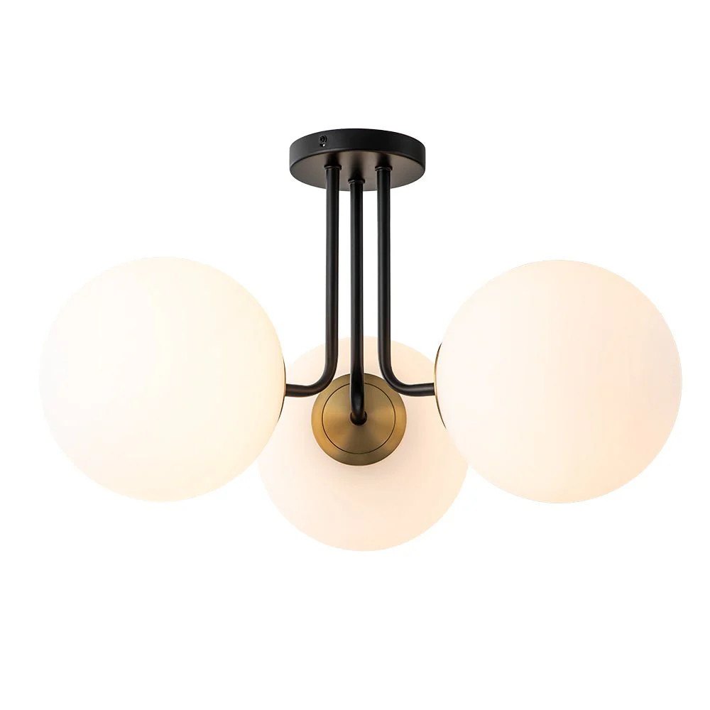 Modern 3-Light Opal Glass Globe Ceiling Light - Image 16