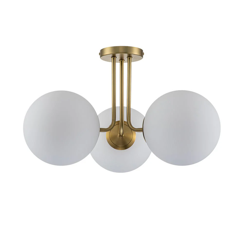 Modern 3-Light Opal Glass Globe Ceiling Light - Image 19