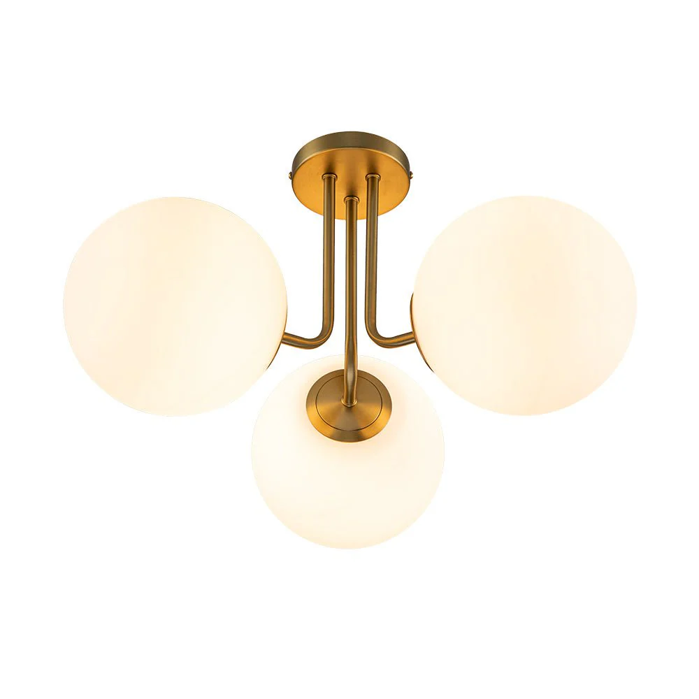 Modern 3-Light Opal Glass Globe Ceiling Light - Image 20