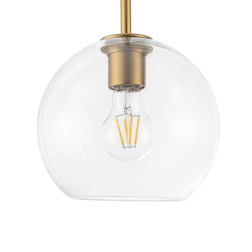 Modern 4-Light Clear Glass Bubble Hanging Sputnik Chandelier - Image 17