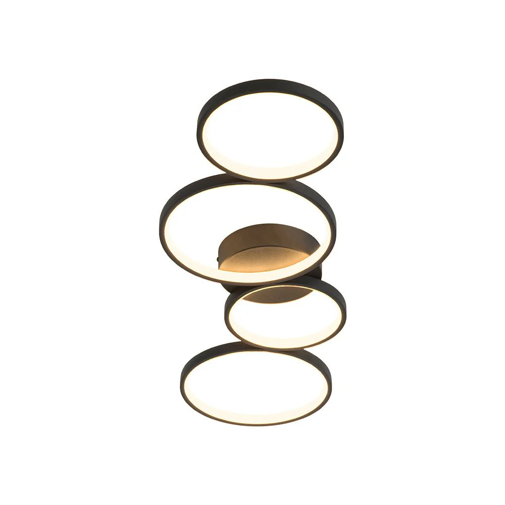 Modern 4-Light Halo Dimmable LED Semi Flush Mount - Image 10
