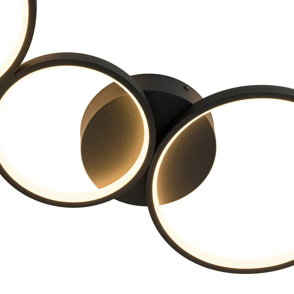 Modern 4-Light Halo Dimmable LED Semi Flush Mount - Image 12