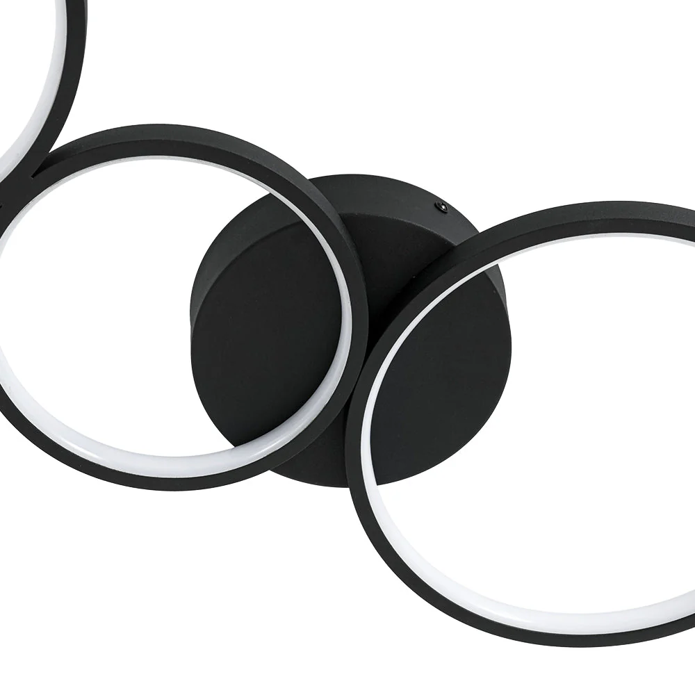 Modern 4-Light Halo Dimmable LED Semi Flush Mount - Image 13