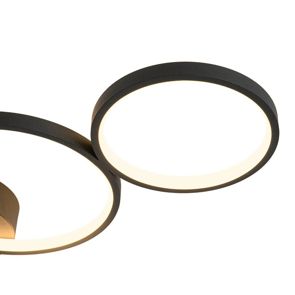 Modern 4-Light Halo Dimmable LED Semi Flush Mount - Image 14