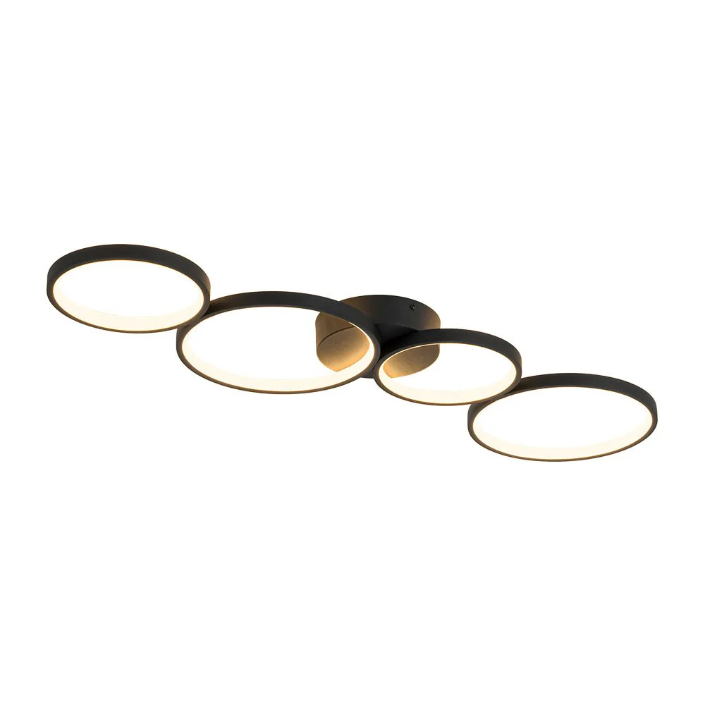 Modern 4-Light Halo Dimmable LED Semi Flush Mount - Image 7