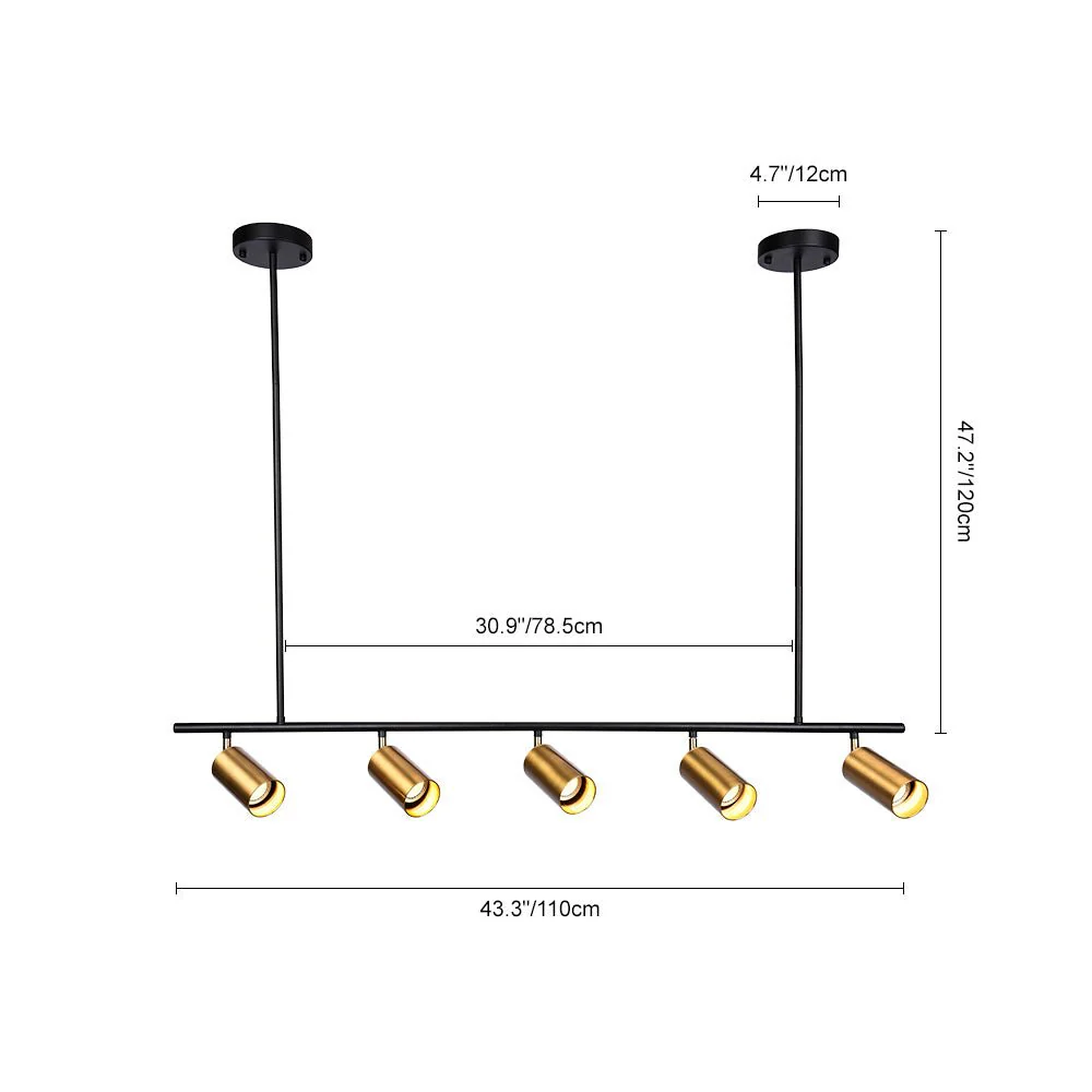 Modern 5-light Island Linear Track Light - Image 24