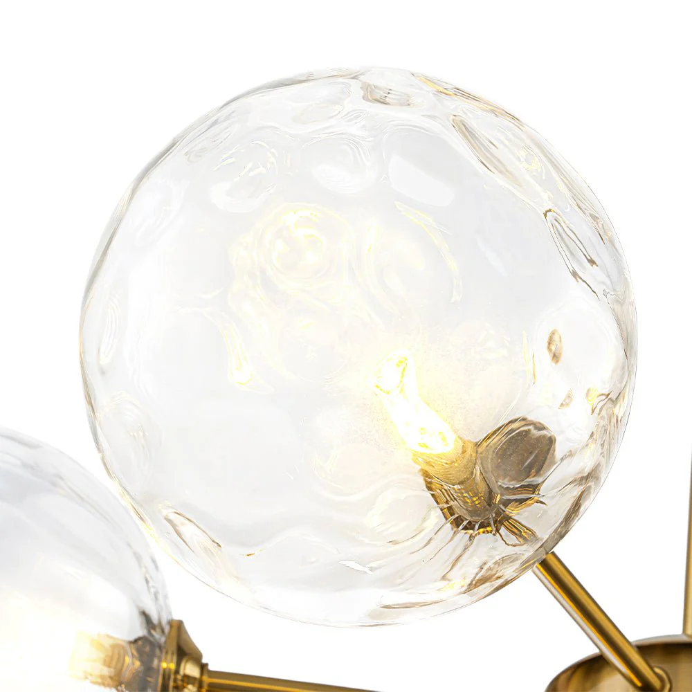 Modern 7-light Hammered Glass Globe Tier Sputnik Chandelier - Image 26