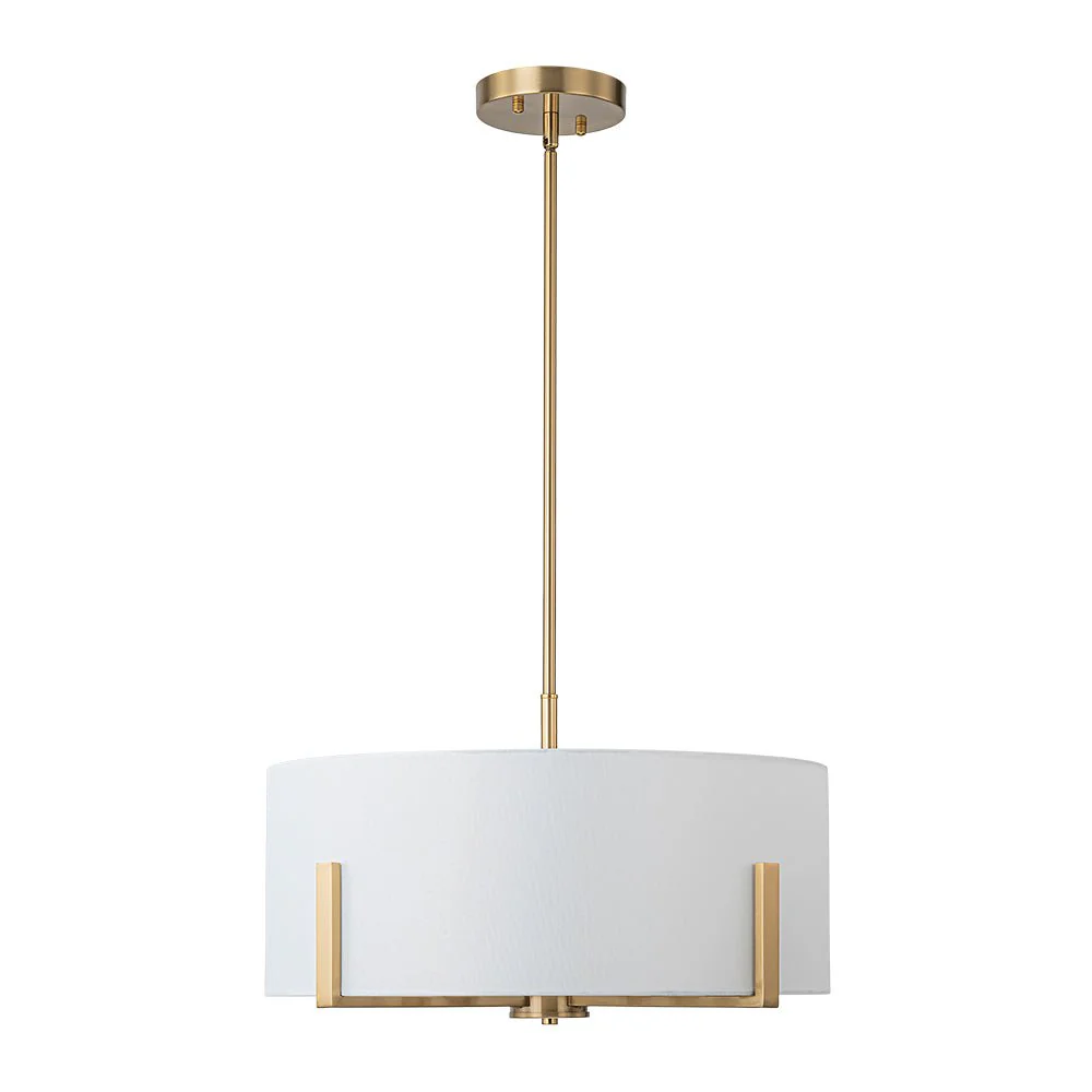 Modern 8-Light Wide Drum Fabric Cage Chandelier - Image 10