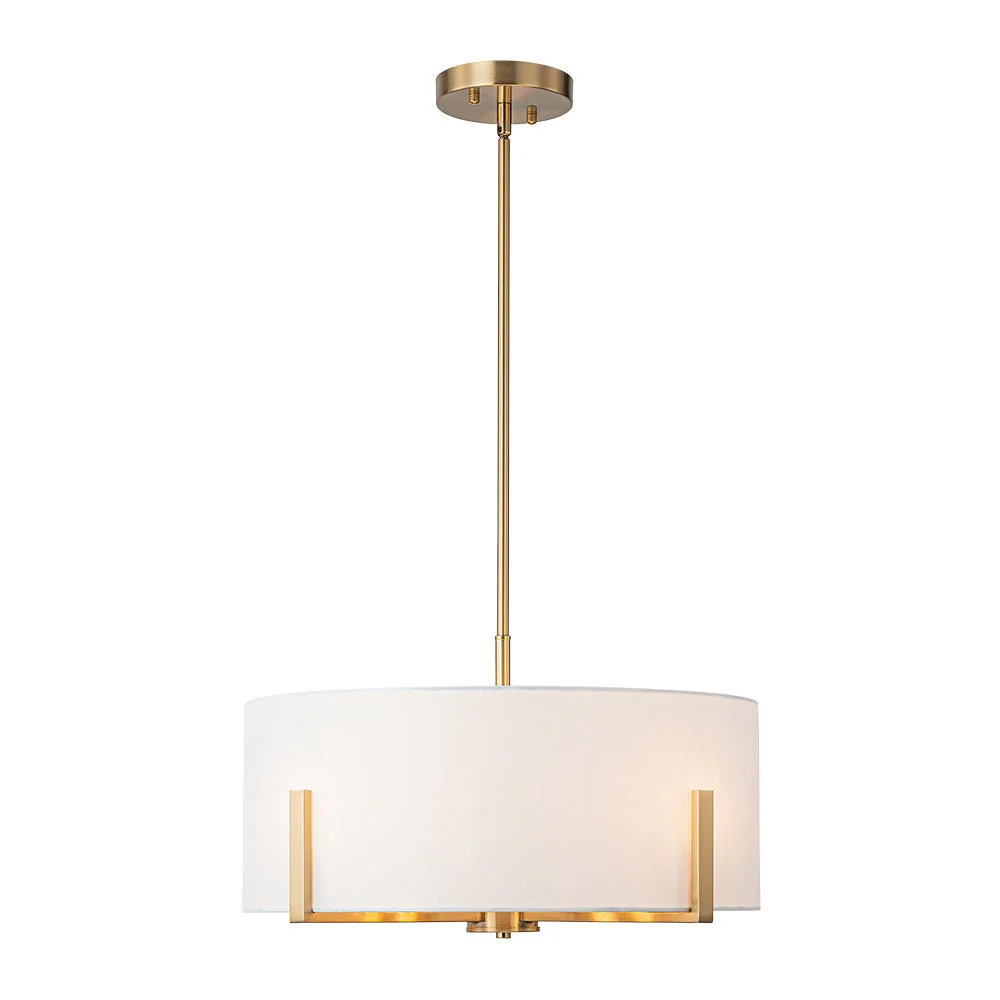 Modern 8-Light Wide Drum Fabric Cage Chandelier - Image 9