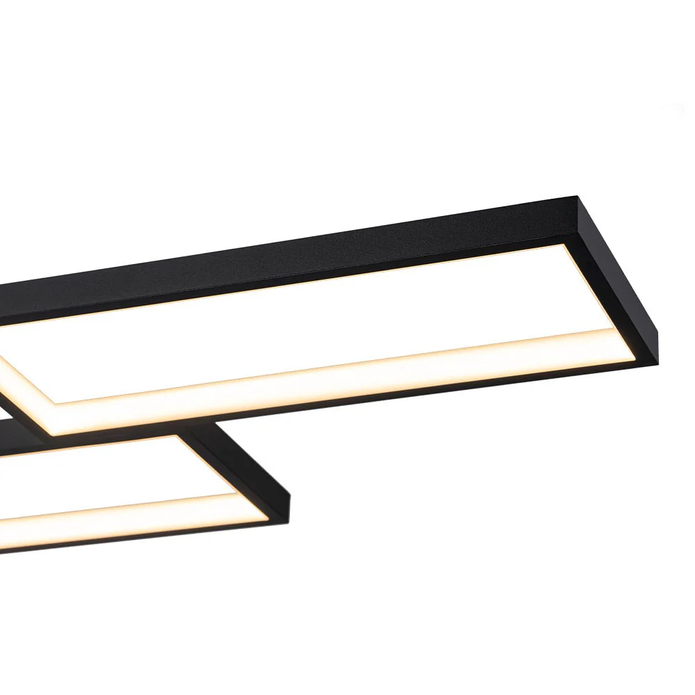 (OpenBox) Black 4-light Rectangular Dimmable LED Kitchen Island Pendant - Image 11
