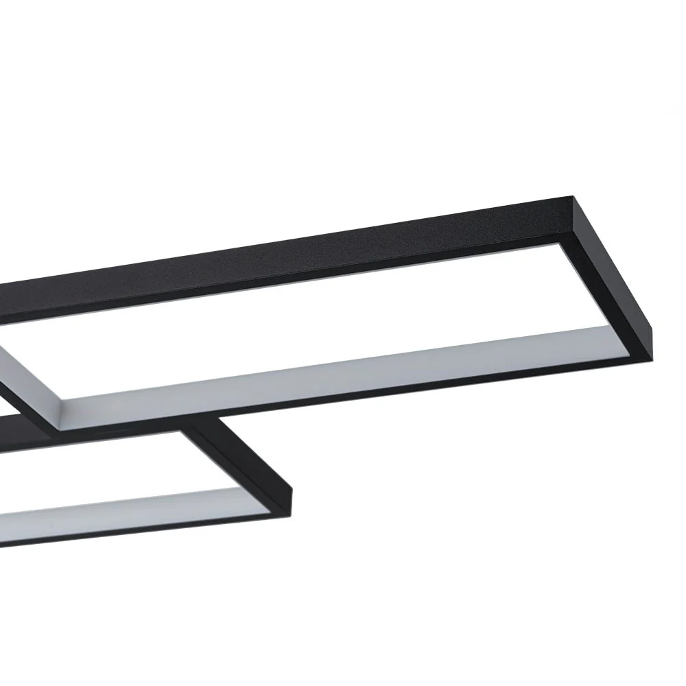 (OpenBox) Black 4-light Rectangular Dimmable LED Kitchen Island Pendant - Image 12