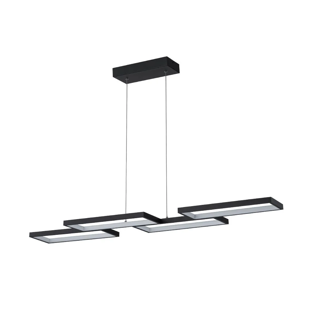 (OpenBox) Black 4-light Rectangular Dimmable LED Kitchen Island Pendant - Image 5