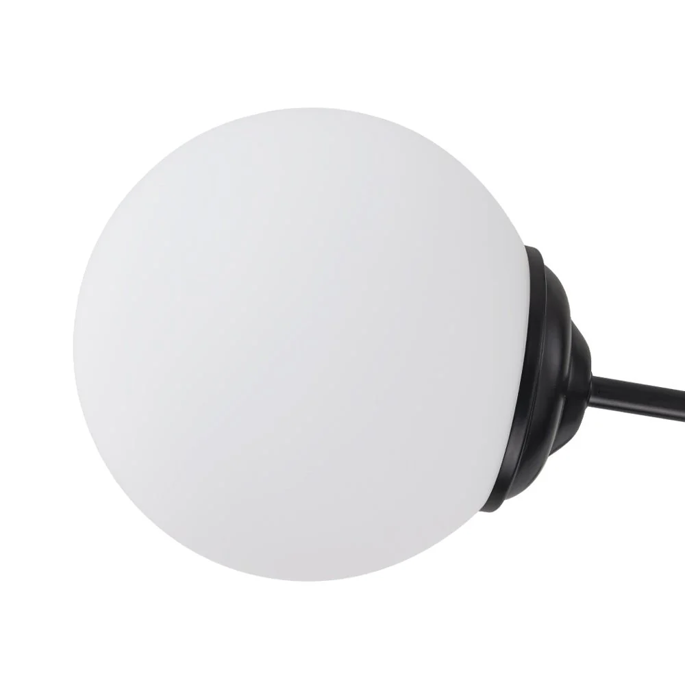 Modern Black Opal Glass Globe Sputnik Chandelier - Image 14