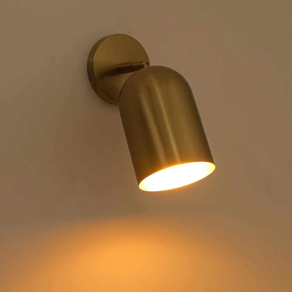 Modern Brass Adjustable Single Ceiling Spotlight Wall Light - Image 15