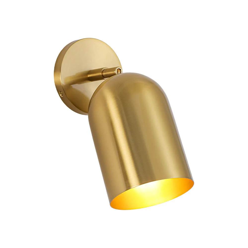 Modern Brass Adjustable Single Ceiling Spotlight Wall Light - Image 3