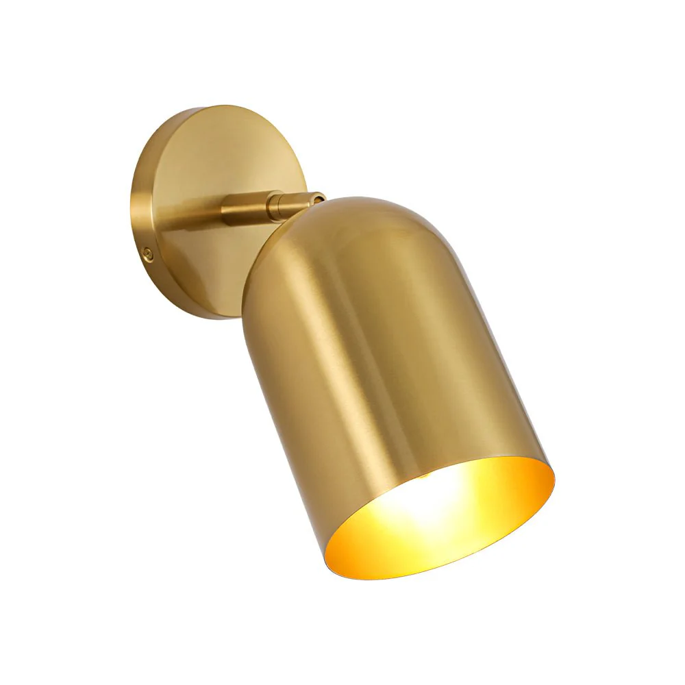 Modern Brass Adjustable Single Ceiling Spotlight Wall Light - Image 5