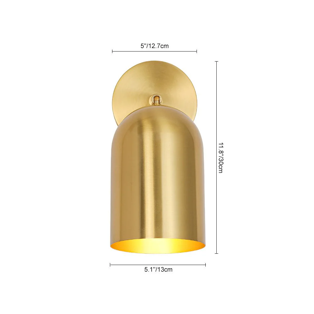 Modern Brass Adjustable Single Ceiling Spotlight Wall Light - Image 9
