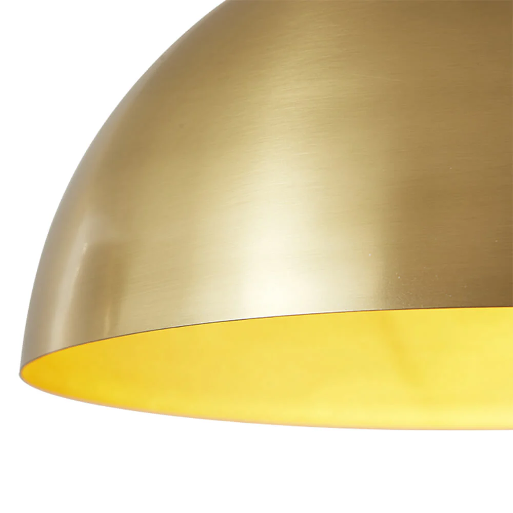 Modern Brass Single Dome Gold Pendant Light - Image 4