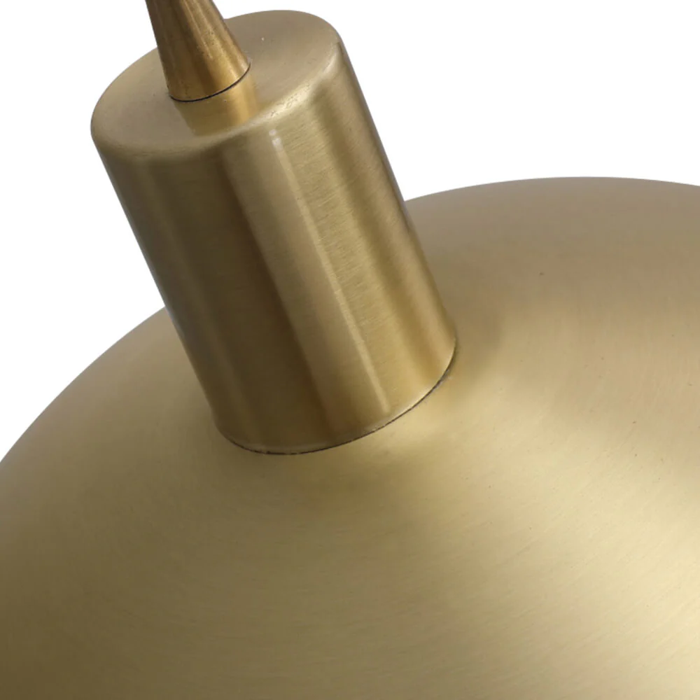 Modern Brass Single Dome Gold Pendant Light - Image 6