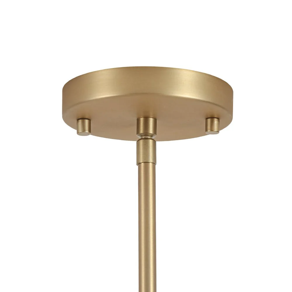 Modern Brass White Fabric Tapered Cage Pendant Light - Image 9