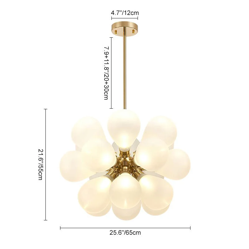 Modern Cluster Frosted Glass Bubble Chandelier - Image 12