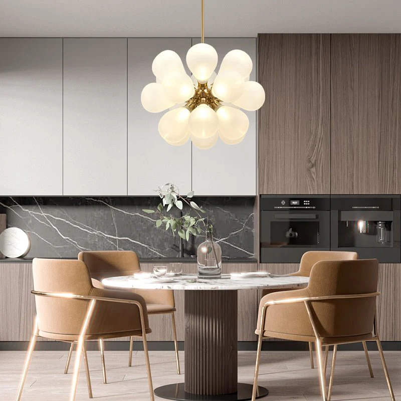 Modern Cluster Frosted Glass Bubble Chandelier - Image 3