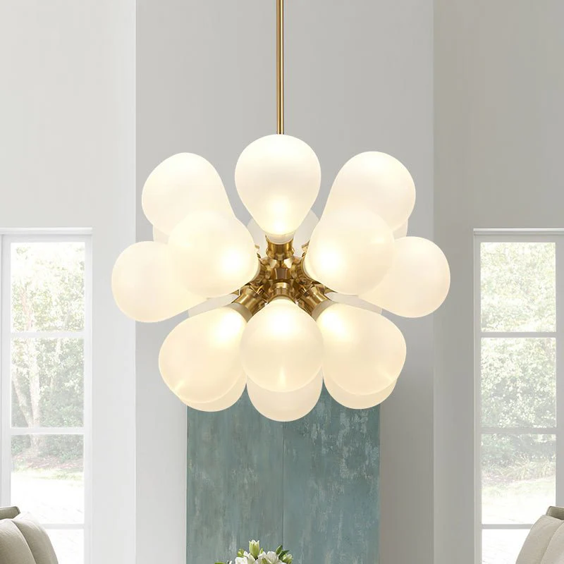 Modern Cluster Frosted Glass Bubble Chandelier - Image 5