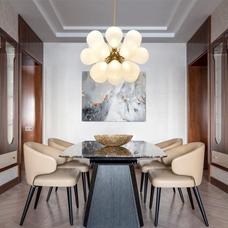 Modern Cluster Frosted Glass Bubble Chandelier - Image 6