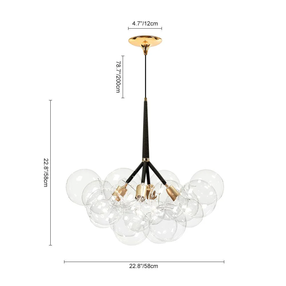 Modern Cluster Glass Bubble Chandelier - Image 13