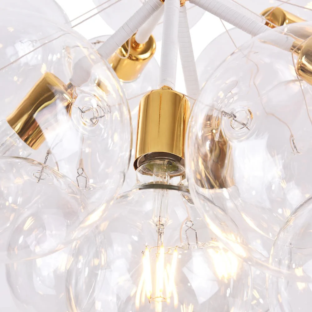 Modern Cluster Glass Bubble Chandelier / Semi Flush - Image 13