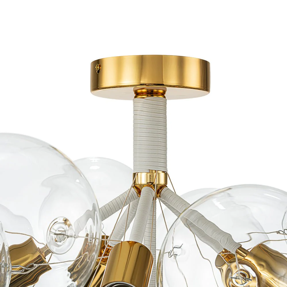 Modern Cluster Glass Bubble Chandelier / Semi Flush - Image 33