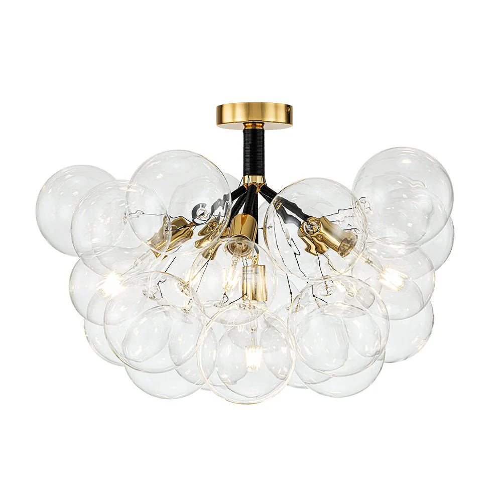 Modern Cluster Glass Bubble Chandelier / Semi Flush - Image 35