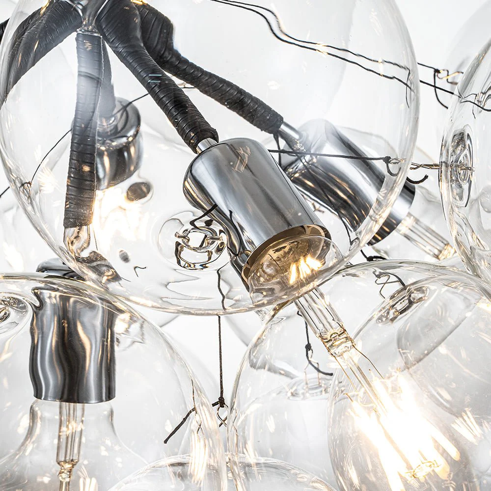 Modern Cluster Glass Globe Bubble Chandelier - Image 13