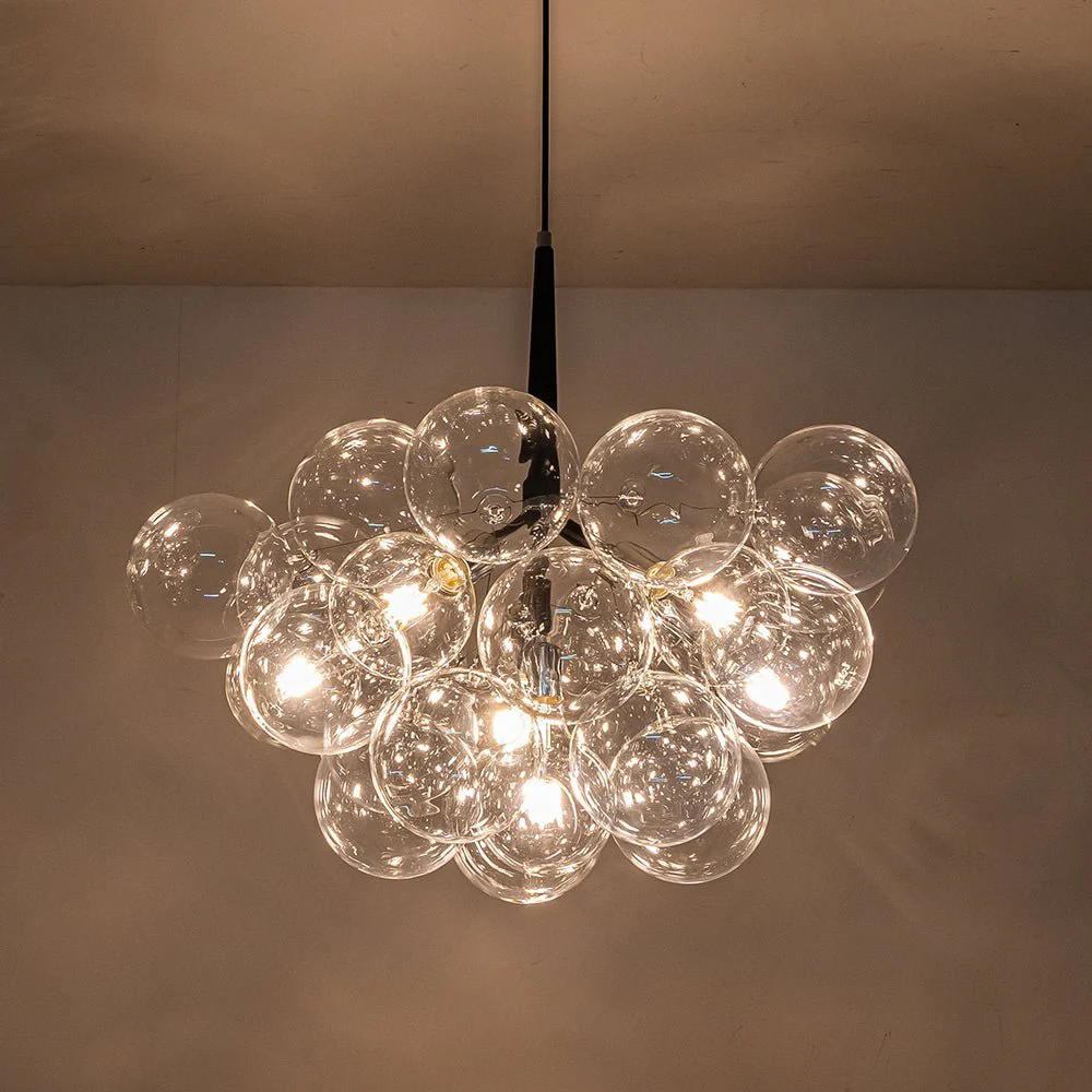 Modern Cluster Glass Globe Bubble Chandelier - Image 17