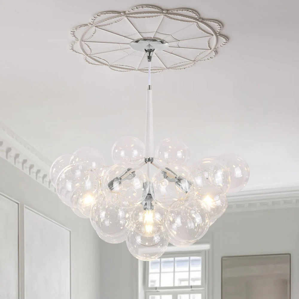 Modern Cluster Glass Globe Bubble Chandelier - Image 3