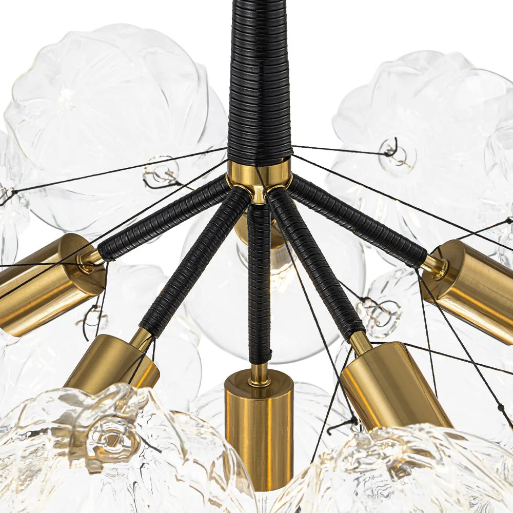 Modern Cluster Sculpture Texture Glass Globe Bubble Chandelier - Image 12