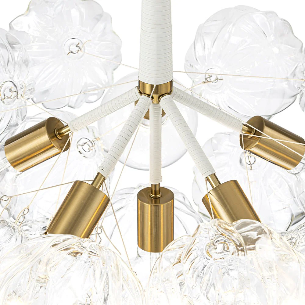 Modern Cluster Sculpture Texture Glass Globe Bubble Chandelier - Image 23
