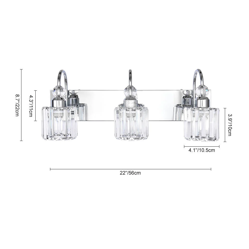 Modern Crystal Vanity Wall Sconce - Image 32