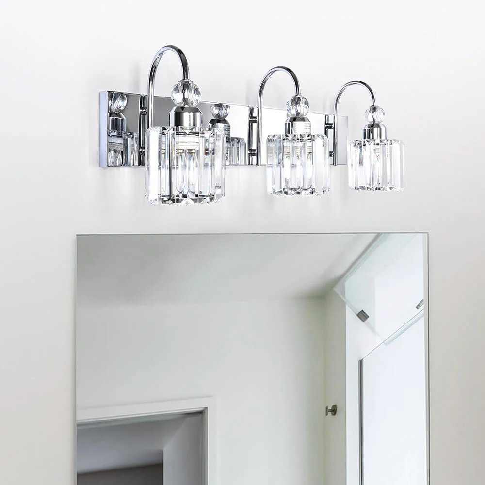 Modern Crystal Vanity Wall Sconce - Image 7