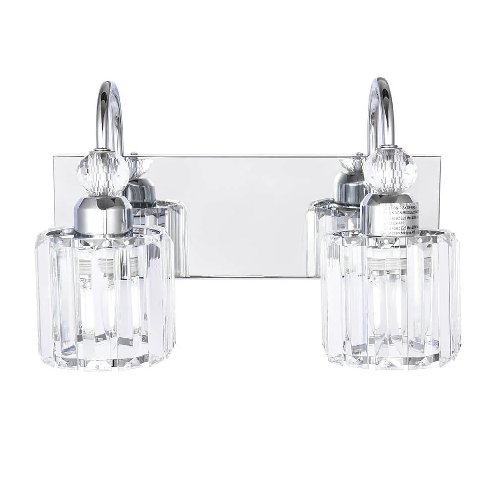 Modern Crystal Vanity Wall Sconce - Image 9