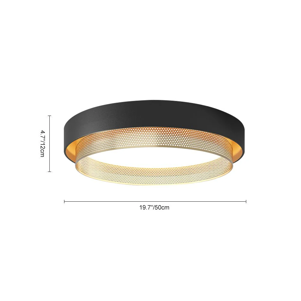 Modern LED Iron Mesh Circular Flush Mount Light - Image 14