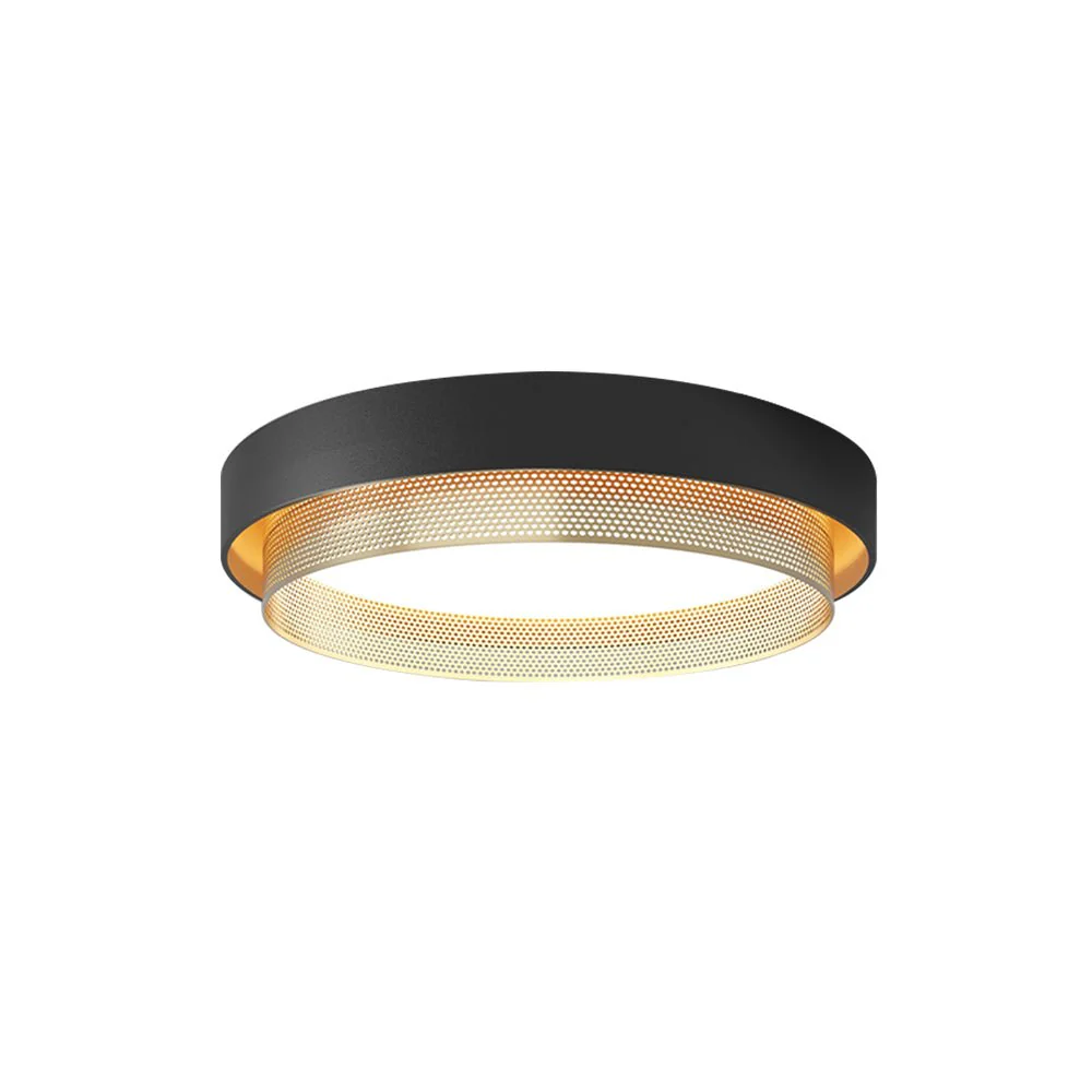 Modern LED Iron Mesh Circular Flush Mount Light - Image 4
