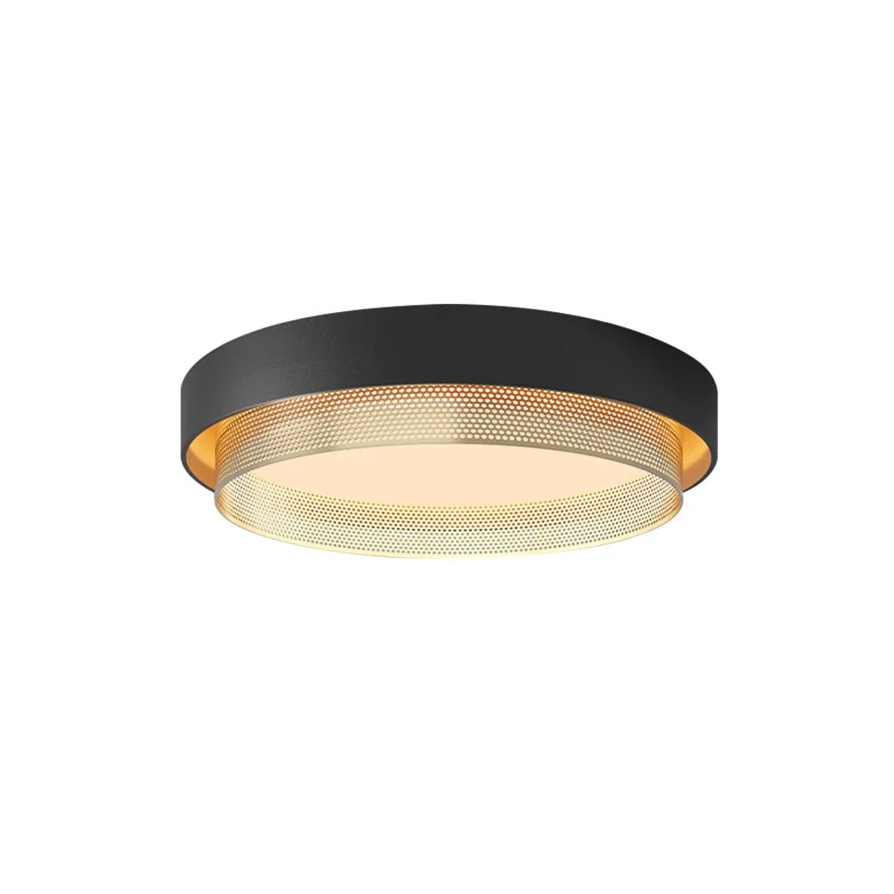 Modern LED Iron Mesh Circular Flush Mount Light - Image 5