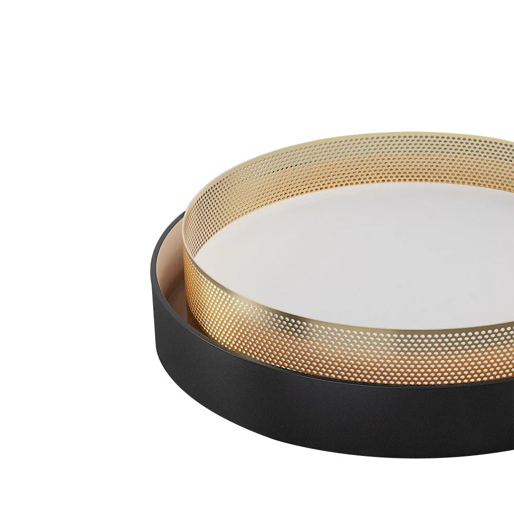 Modern LED Iron Mesh Circular Flush Mount Light - Image 7