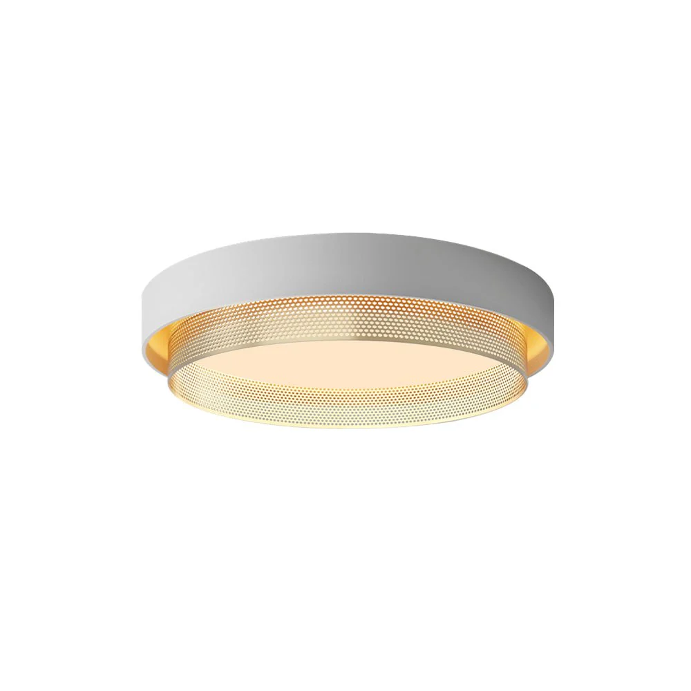 Modern LED Iron Mesh Circular Flush Mount Light - Image 9
