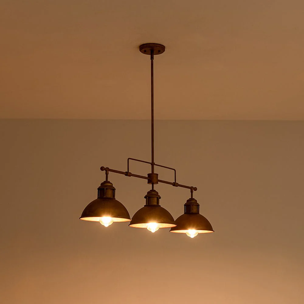 Modern Farmhouse 3-light Island Pot Lid Dome Pendant - Image 34