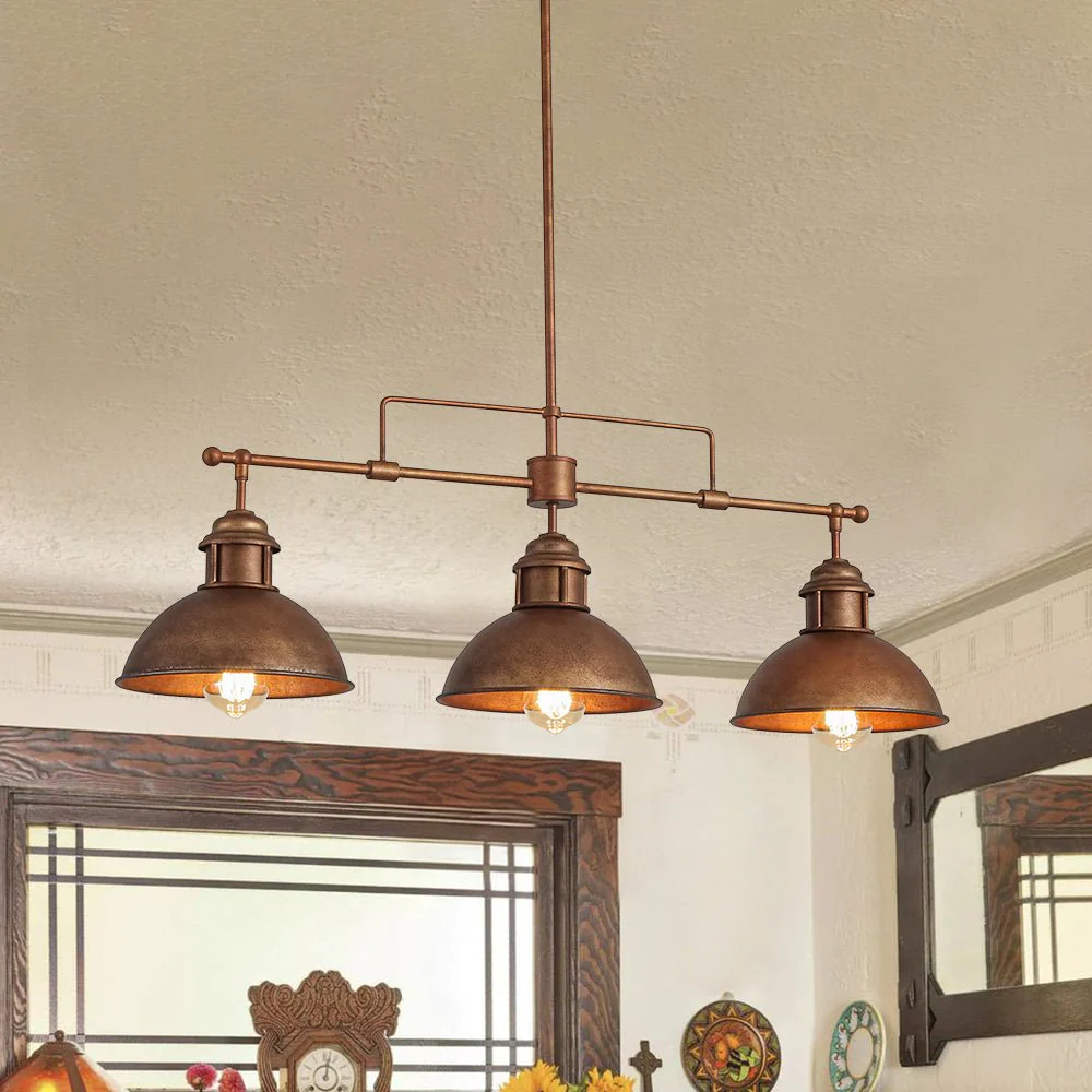 Modern Farmhouse 3-light Island Pot Lid Dome Pendant - Image 5